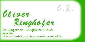 oliver ringhofer business card