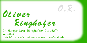 oliver ringhofer business card